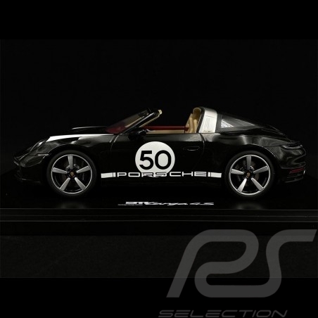 Porsche 911 / 992 Targa 4S n° 50 Black Heritage Special Edition 1/18 Spark WAP0219170NC9X