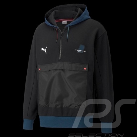Veste Jacket Jacke Porsche Targa Puma Sweatshirt à capuche Hoodie Noir Black Schwarz / Bleu Blue Bla