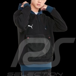 Veste Jacket Jacke Porsche Targa Puma Sweatshirt à capuche Hoodie Noir Black Schwarz / Bleu Blue Bla