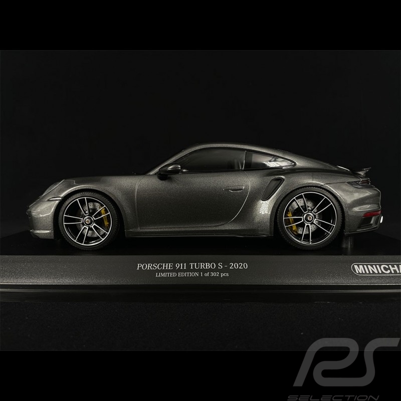 Porsche 911 Turbo S Type 992 2020 Gris Métallique 1/18 Minichamps 155069072