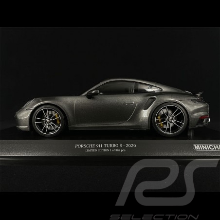 Porsche 911 Turbo S Type 992 2020 Gris Métallique 1/18 Minichamps 155069072