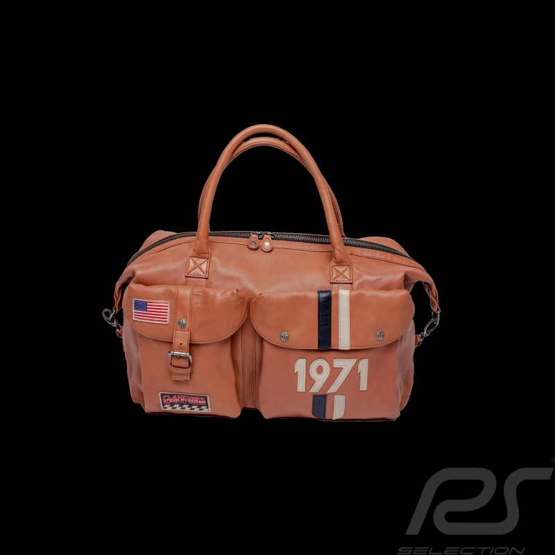 Grand Sac Cuir Steve McQueen 24H Du Mans Nolan Havane