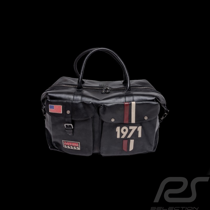 Très Grand Sac Cuir Steve McQueen 24H Du Mans Dean Noir