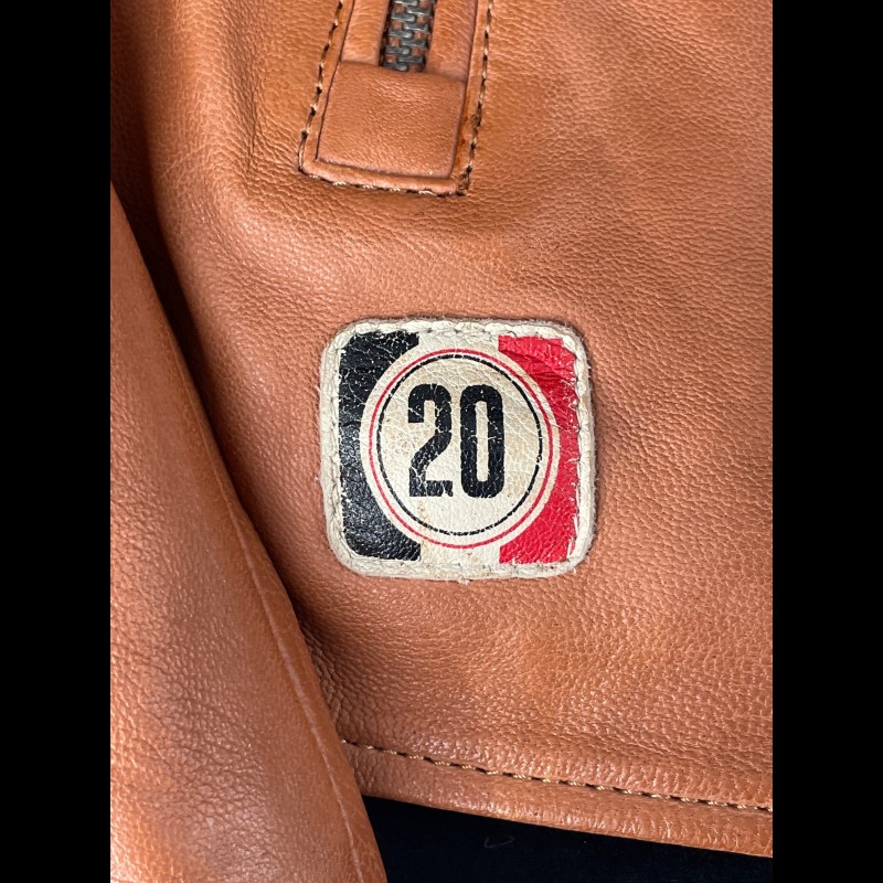 Leather jacket Steve McQueen 24H Du Mans Harry Havane Men