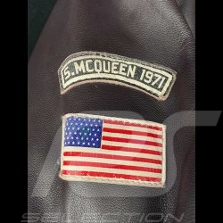Veste Cuir Steve McQueen 24H Du Mans Lewis Marron - Homme
