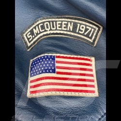Leather jacket Steve McQueen 24H Du Mans Scott Blue - Men