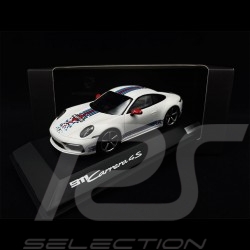 Porsche 911 Carrera 4S Type 992 2020 Blanc mat / bandes Martini 1/43 Spark WAP0201100NCRM