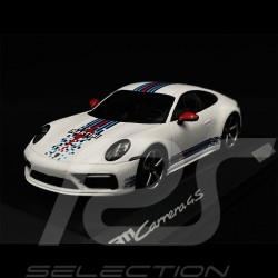 Porsche 911 Carrera 4S Type 992 2020 Blanc mat / bandes Martini 1/43 Spark WAP0201100NCRM