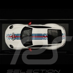 Porsche 911 Carrera 4S Type 992 2020 Blanc mat / bandes Martini 1/43 Spark WAP0201100NCRM