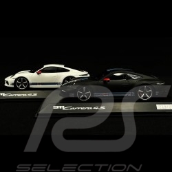 Duo Porsche 911 Carrera 4S Type 992 2020 Noir / Blanc / Martini 1/43 Spark