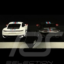 Duo Porsche 911 Carrera 4S Type 992 2020 Noir / Blanc / Martini 1/43 Spark