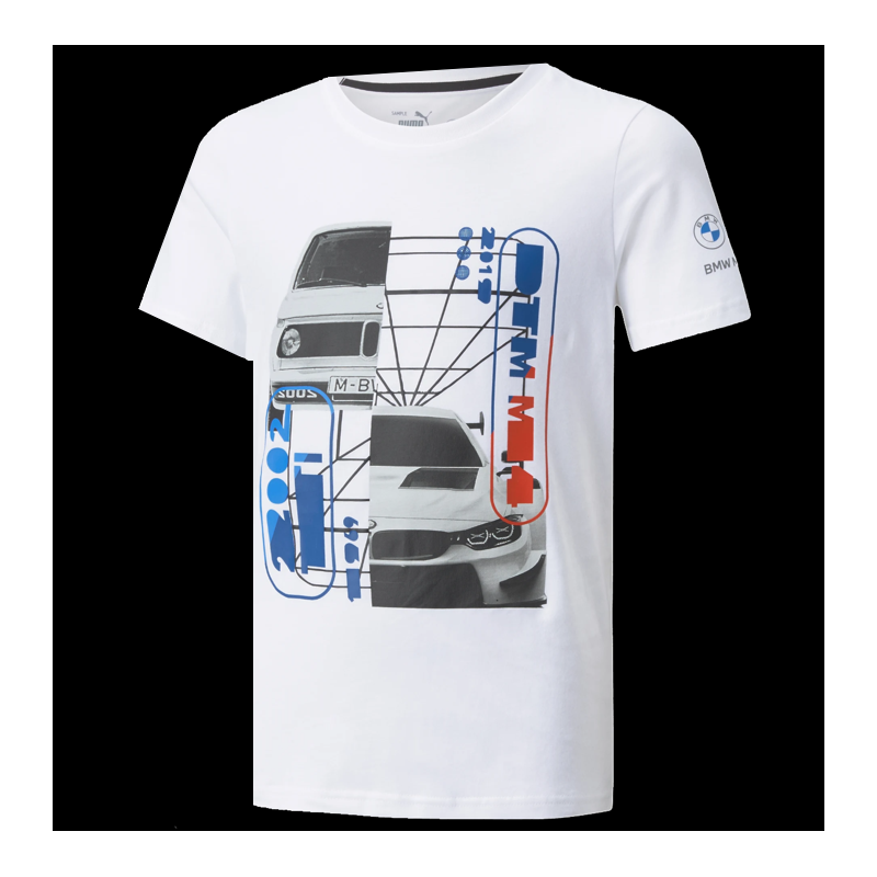 BMW Motorsport T-Shirt by - Puma Car Graphic Men White