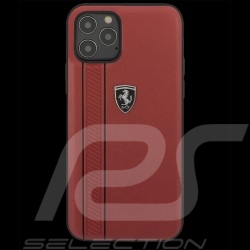 Ferrari coque iPhone 12 Pro Max (6.7") Cuir Rouge FEODIHCP12MRE