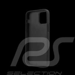 BMW Coque Rigide Hadcase Hüle iPhone 12 Pro Cuir Noir Black Schwarz BMHCP12MMCARBK (1)