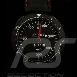 Montre Watch Uhr compteur de vitesse Porsche 911 RS 2.7 boitier noir  / fond noir / chiffres blancs