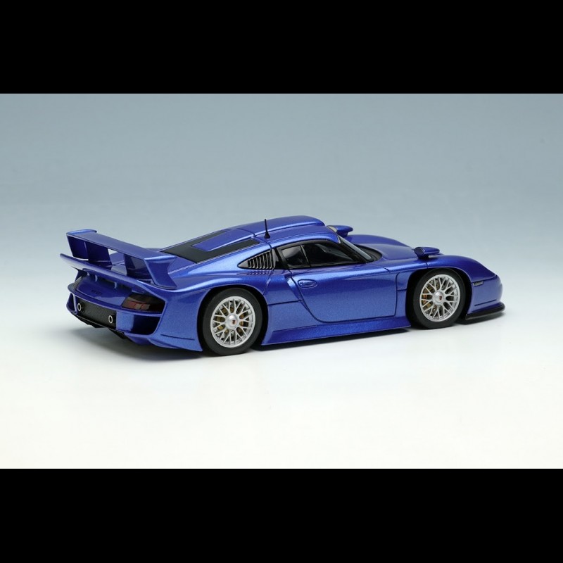 Porsche 911 GT1 Evo Street Version 1997 Blau Metallic 1/43 Make Up Vision  EM554E