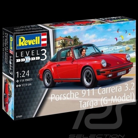 Model Porsche 911 Carrera 3.2 Targa 1984 to glue and paint 1/24 Revell 07689