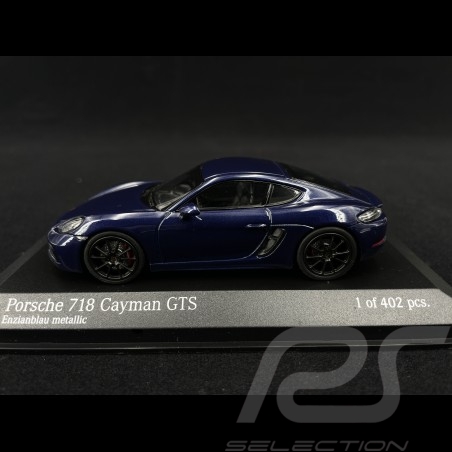 Porsche 718 Cayman GTS 2020 Bleu Gentiane Métallique 1/43 Minichamps 410069002