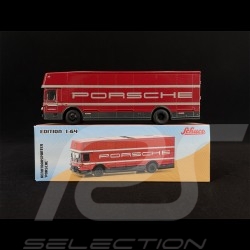 Camion Transporteur Porsche Mercedes-Benz O317 1970 Rouge 1/64 Schuco 452026100