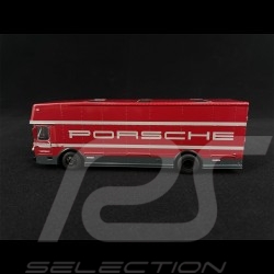 Camion Transporteur Porsche Mercedes-Benz O317 1970 Rouge 1/64 Schuco 452026100