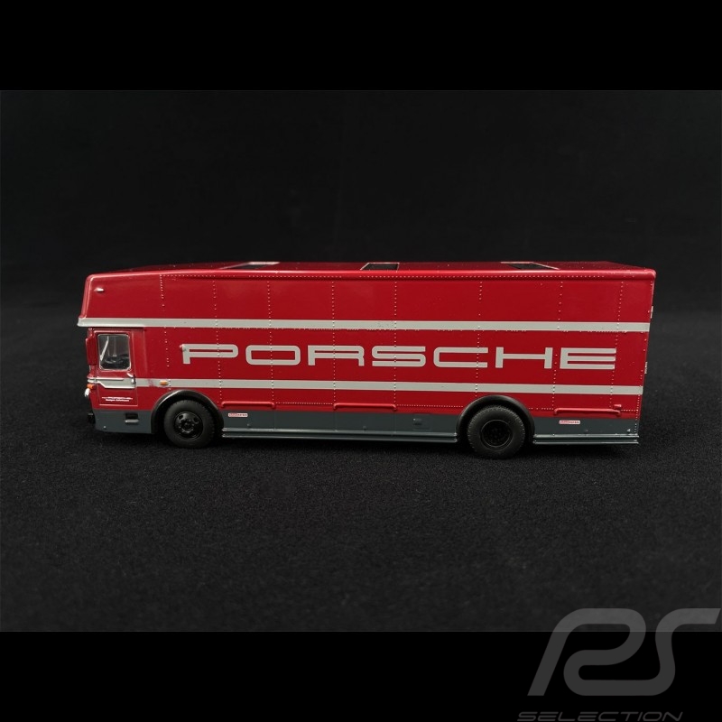 Porsche Renntransporter LKW Mercedes-Benz O317 1970 Rot 1/64 Schuco 452026100