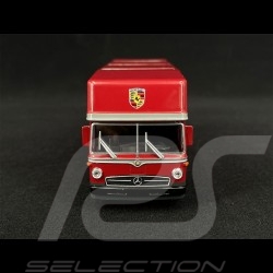 Camion Transporteur Porsche Mercedes-Benz O317 1970 Rouge 1/64 Schuco 452026100