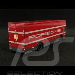 Camion Transporteur Porsche Mercedes-Benz O317 1970 Rouge 1/64 Schuco 452026100