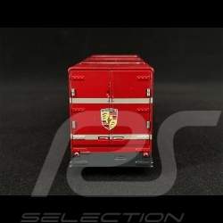 Camion Transporteur Porsche Mercedes-Benz O317 1970 Rouge 1/64 Schuco 452026100