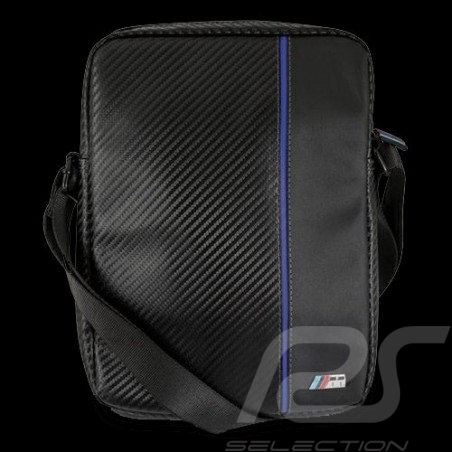 BMW Shoulder Bag Leather Carbon Black/ Blue BMW BMTB10CAPNBK