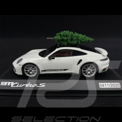 Porsche 911 Turbo S Type 992 2021 Grandprix White with Christmas Tree 1/43 Minichamps WAP0208110NTBS