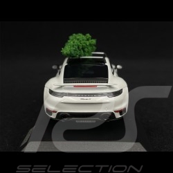 Porsche 911 Turbo S Type 992 2021 Blanc Grand Prix avec sapin de Noël 1/43 Minichamps WAP0208110NTBS