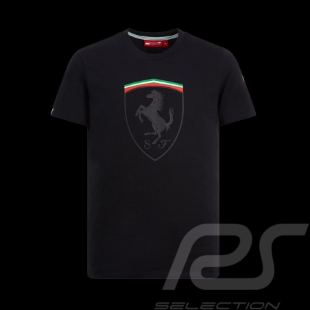 T-shirt Scuderia Ferrari Graphique Mono Shield Noir - Homme
