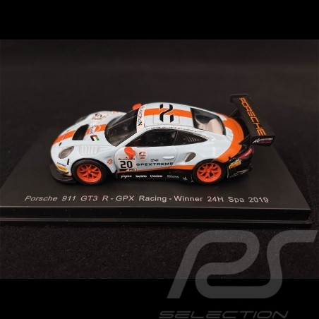 Porsche 911 GT3 R n°20 Vainqueur 24h Spa 2019 1/64 Spark Y184