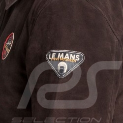 Veste cuir Steve McQueen Le Mans 1971 Marron - homme