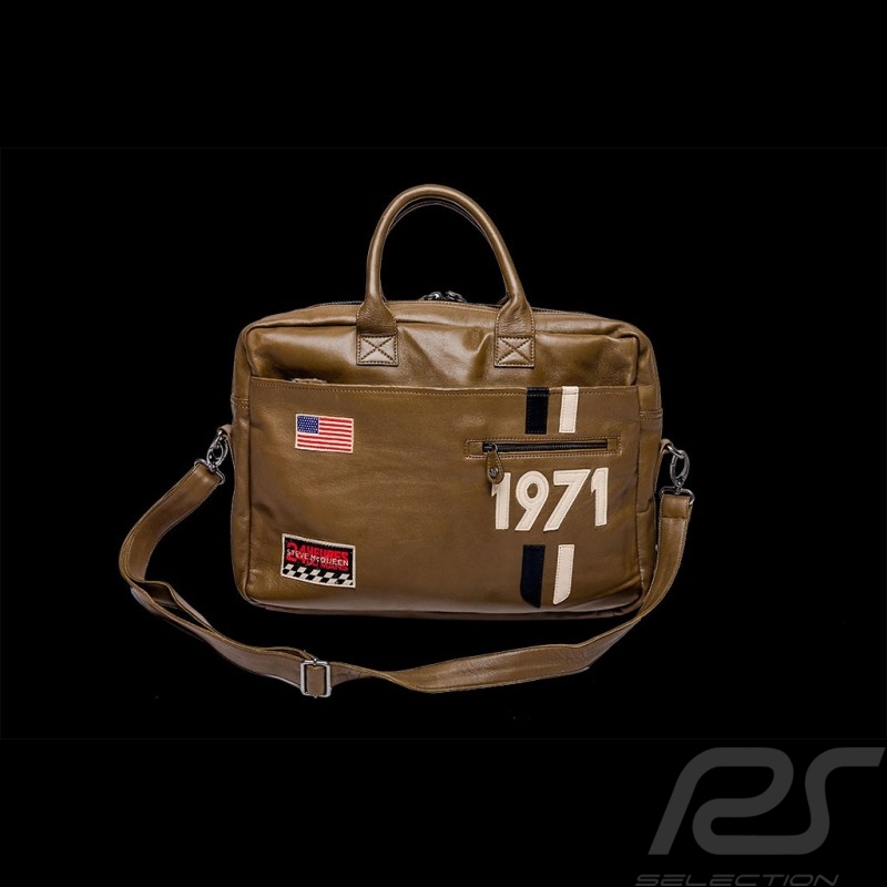 Leather Messenger Bag Wayne Steve McQueen - Kaki 26325-3076 Leather Messenger Bag Wayne Steve McQueen - Kaki 26325-3076