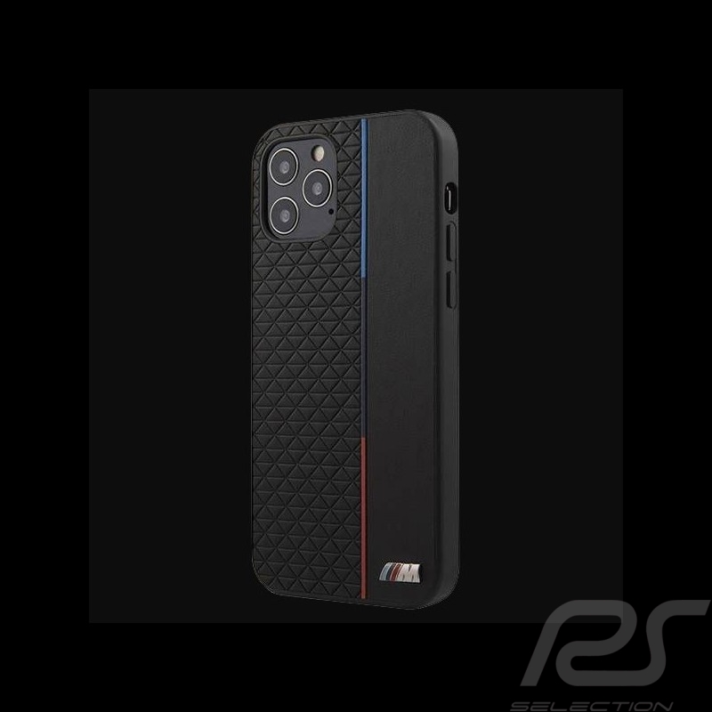 BMW Hülle iPhone 12 Pro (6.1") Leder Schwarz BMHCP12MTRTBK