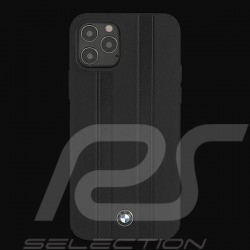 BMW Hardcase iPhone 12 Pro (6.1") Leather Black BMHCP12MTTBK