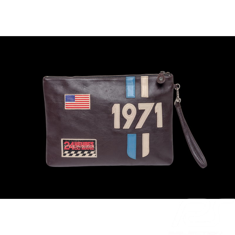Sacoche Steve McQueen en Cuir Marron 24H du Mans - Jim 3168