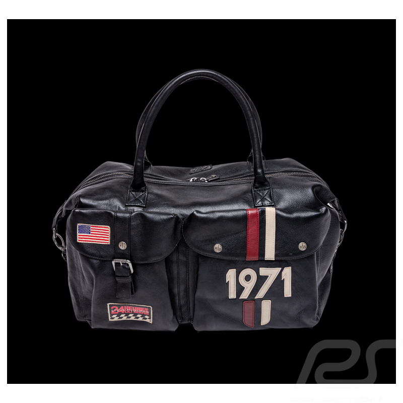 Big Leather Bag Steve McQueen 24H Du Mans Nolan Black Big Leather Bag Steve McQueen 24H Du Mans Nolan Black