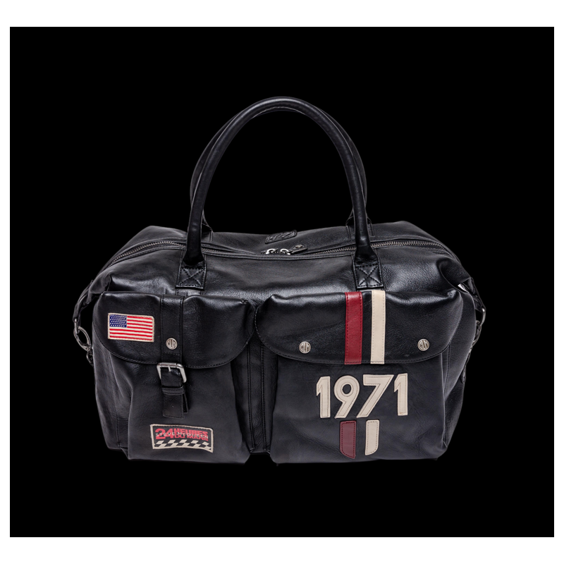 Sac de voyage en cuir Steve McQueen Stahler 48h noir Homme – Classic Legend  Motors