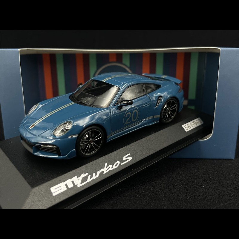 Porsche 911 Turbo S Type 992 2021 20ème Anniversaire Chine Vert Menthe 1 43 Minichamps Wap0209070n003