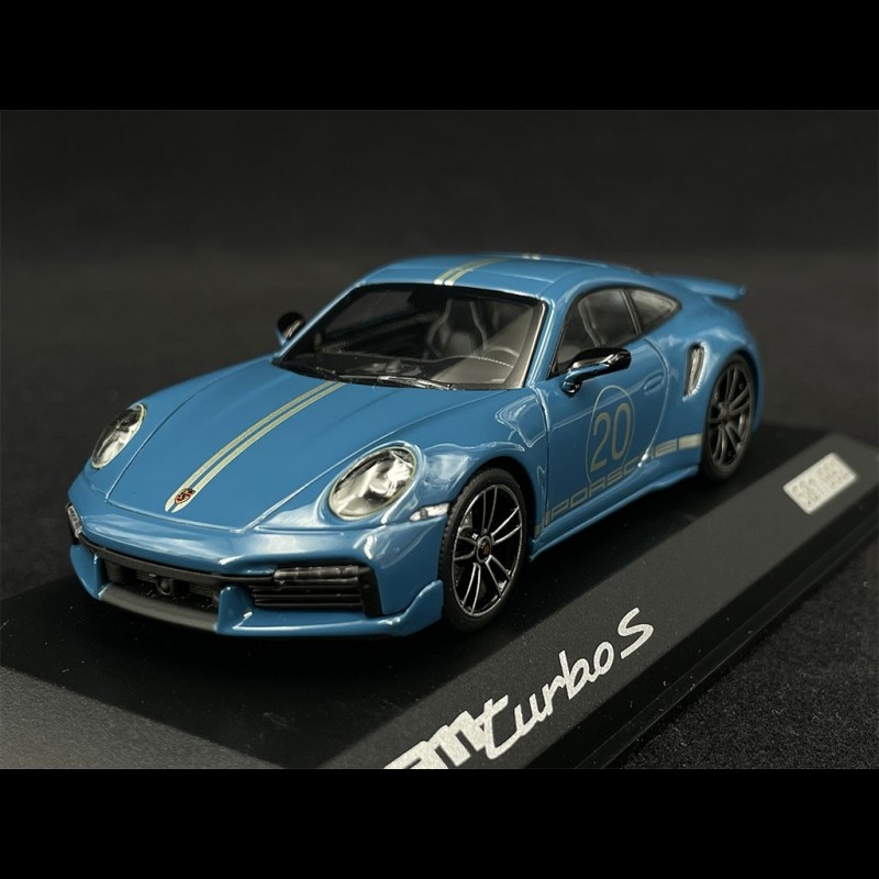 Porsche 911 Turbo S Type 992 2021 20th Anniversary China Oslo Blue 1/43 ...