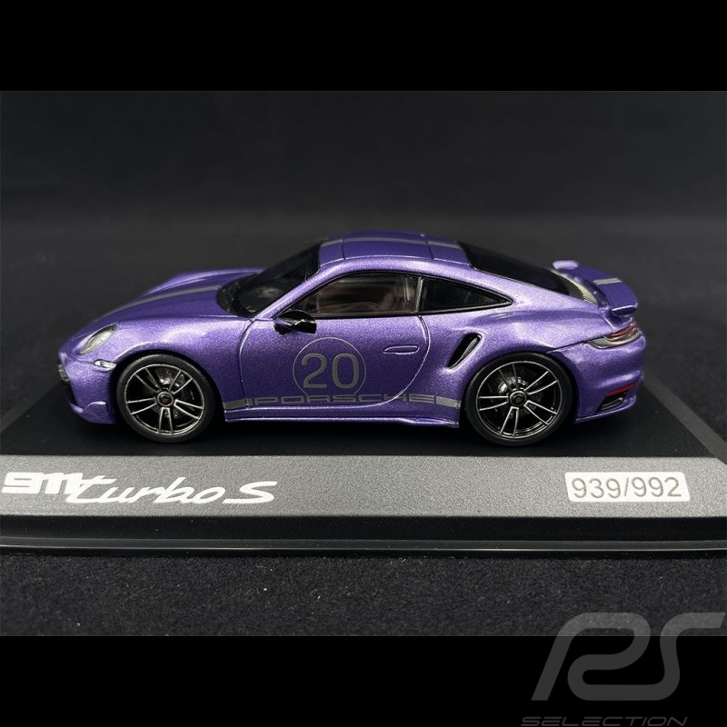 Porsche 911 Turbo S Type 992 2021 20th Anniversary China Violet Blue  Metallic 1/43 Minichamps WAP0209090N005