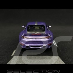 Porsche 911 Turbo S Type 992 2021 20ème Anniversaire Chine Bleu Violet Métallique 1/43 Minichamps WAP0209090N005