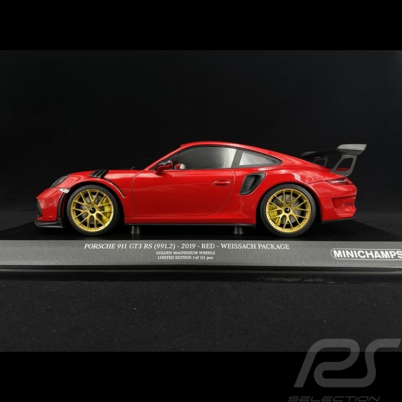 Porsche 911 Type 991 GT3 RS 2019 Indian Red Weissach Package 1/18 Minichamps 153068236