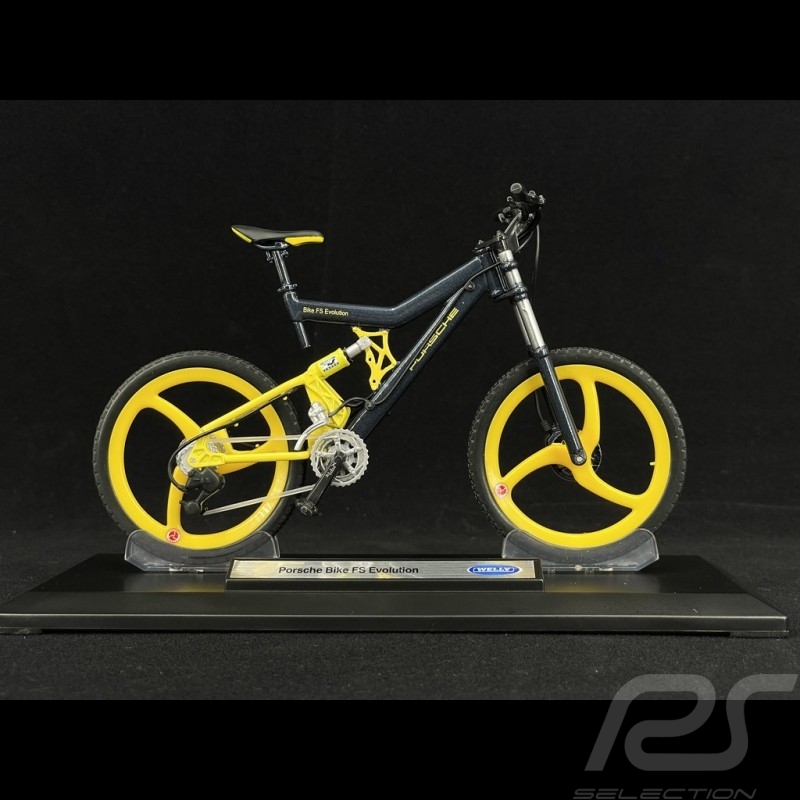 Vélo Porsche FS Evolution Gris / Jaune 1/10 Welly 62570PW