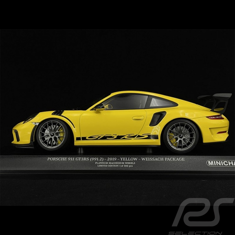 Porsche 911 Type 991 GT3 RS 2019 Racing Yellow Weissach Package 1/18 Minichamps 155068221