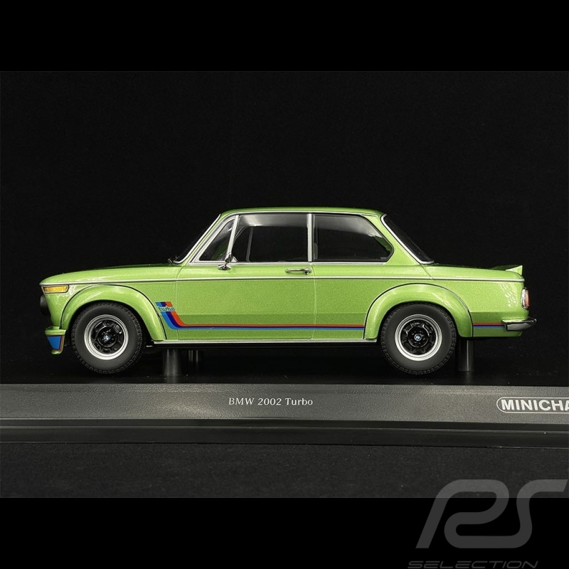 BMW Turbo 2002 Année de Construction 1972 Green Metallic 1/18 Minichamps 155026206