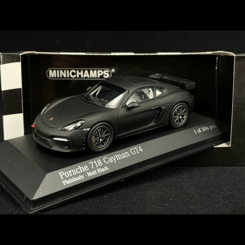 Porsche 718 Cayman GT4 Clubsport 2020 Matte Schwarz 1/43