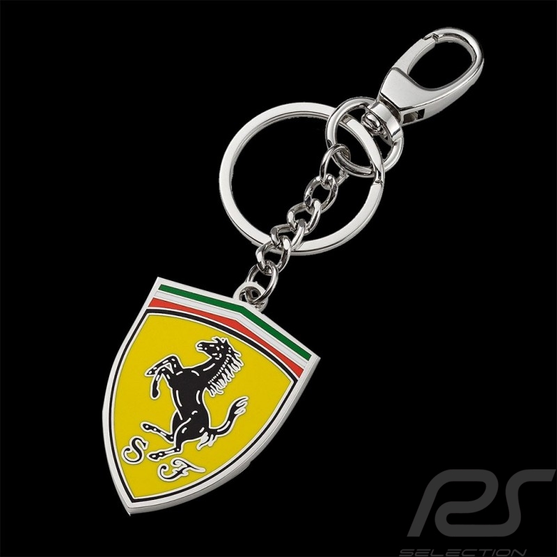 Original Scuderia Ferrari Schlüsselanhänger mit schwarzem Gummiband 